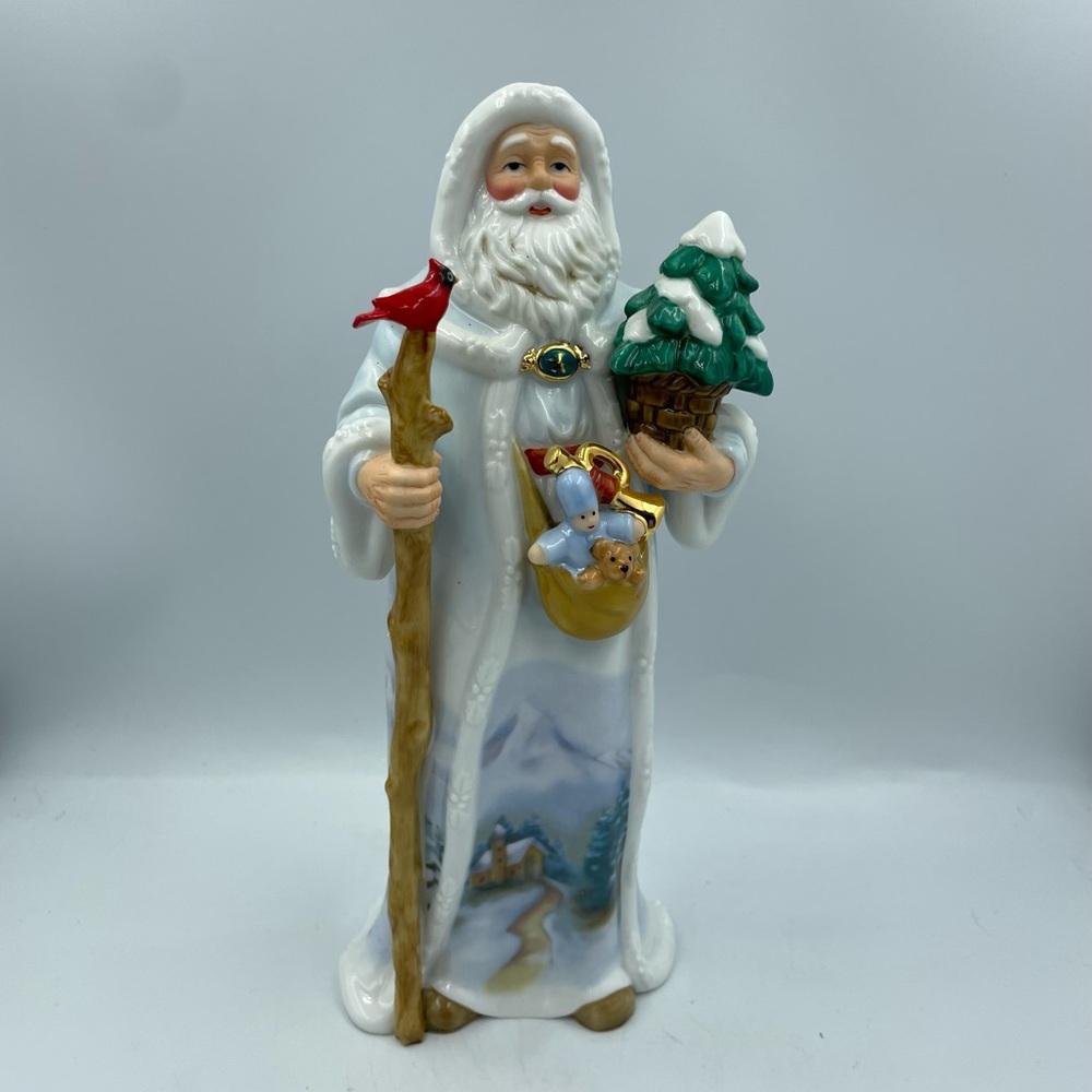 Retired porcelain Father Christmas Santa from 2005 Home Interiors